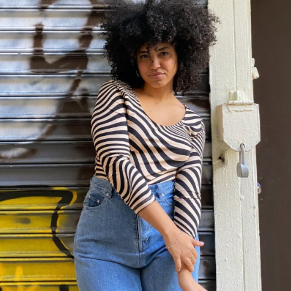 NWT Wray Christa Tee Black Swirl (Sz L)